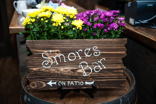 S'mores Bar Wood Signage