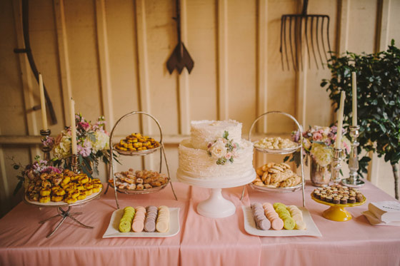 Wedding Cake and Sweets Table