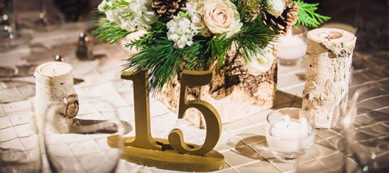 Fall Wedding Decor Table Number