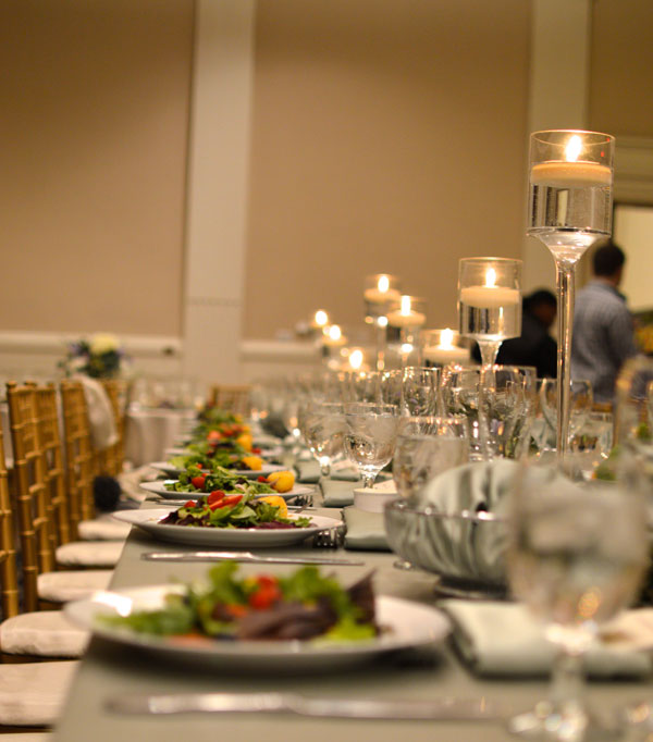 Candle Light Wedding Table Setting